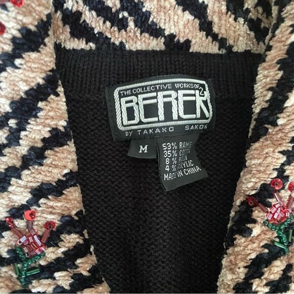 Vintage Berek zebra trim sweater - Picture 5 of 5